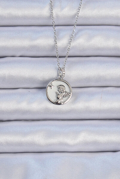 SORA GROUP 316L Steel Chain Silver Color Zircon Stone Enamel Angel Pendant