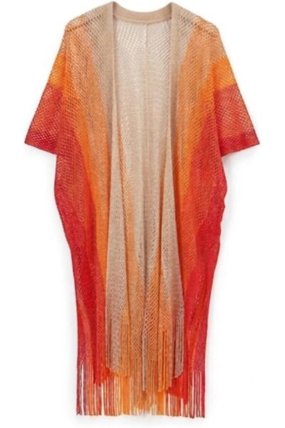 Generic Womens Kimono Scarf Multicolor Hollow Lace with Thread Beach Holiday ...