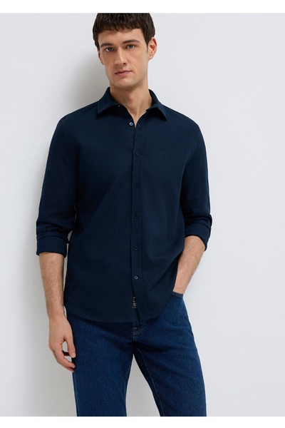 Mavi Cămașă de bărbați slim fit, 100% bumbac, model de bază.