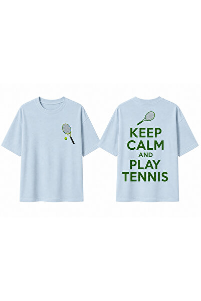 VODEXA Unisex Oversize Tennis Printed T-Shirt 100% Cotton Tennis Themed Comfo...