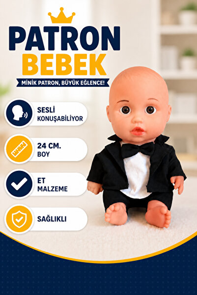 ARI TOYS Patron Bebek 24 cm Sesli Konuşan Oyuncak Et Bebek