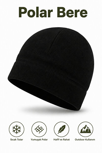 Alıç Polar Beanie Unisex Winter Warm Soft Fleece Fabric Outdoor Camping Trekk...
