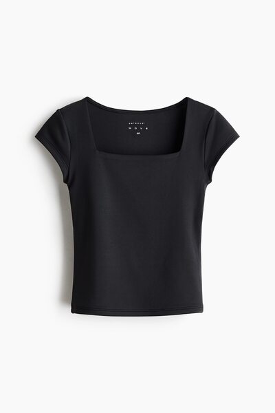 H&M Kare Yakalı Spor Üstü DryMove™