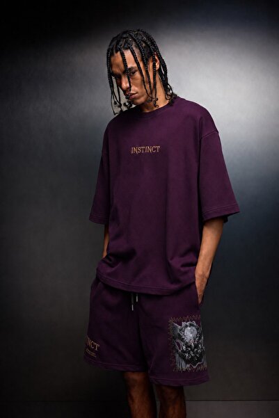 Slatra Men's Mürdüm Instinct Embroidered Above-Knee Shorts