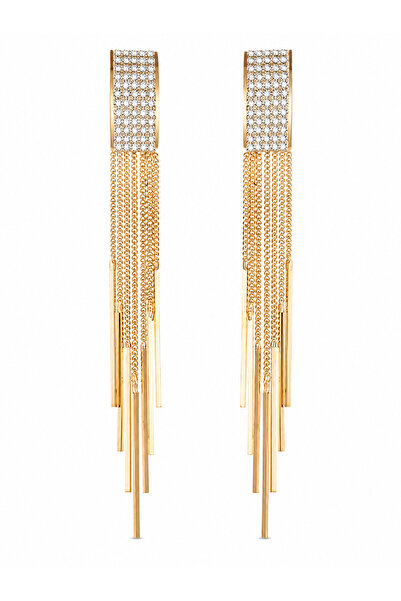 Generic Brand Women's Sparkling Tassel Drop Earrings, Long Chain Dangle Earri...