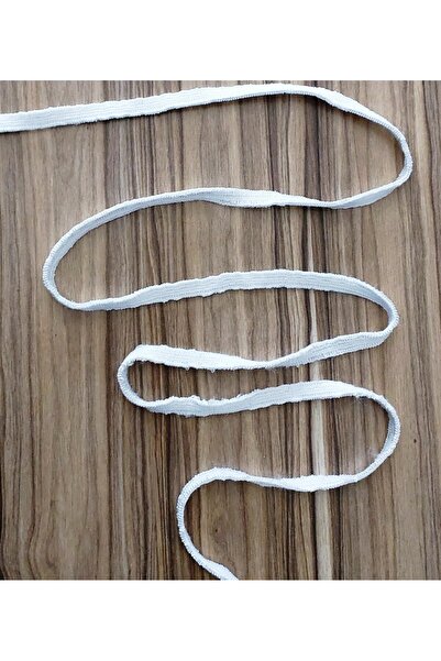 Algelsineve Beyaz 10mm Şerit Yassı Lastik ( 10 Metre ) Çarşaf, elbise lastiği