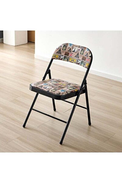 DubaiGallery Decorative Folding Chair 1PC, Stylish Vintage Printed Seat and B...
