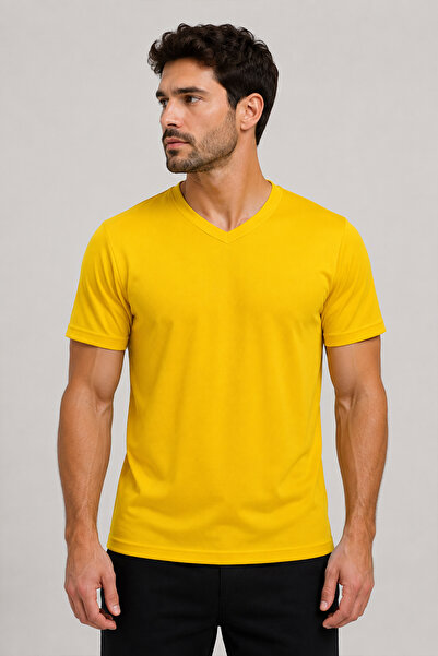Beyome Unisex V-Neck Oversize T-Shirt Women's Men's Relaxed Fit Short Sleeve ...