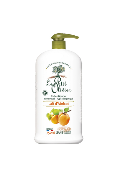 Le Petit Olivier Gel de duș cremos cu lapte de caise, 750 ml