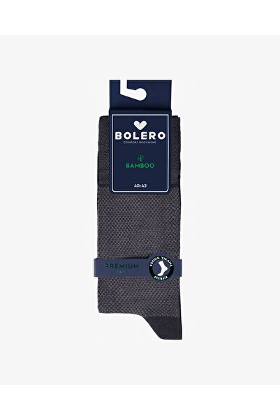 Bolero Men's Premium Seamless Summer Dot Patterned Bamboo Socks Smoked