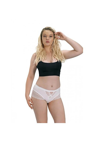 Cottonhill Γυναικεία Σλιπ με Δαντέλα Λευκά CH4487LEY, Μέγεθος 42/44