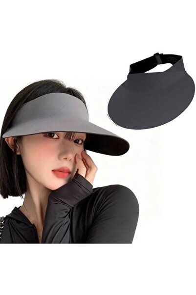 STARSTAR Women's wide-brim sun hat grey UPF50+ ponytail foldable quick-dry.