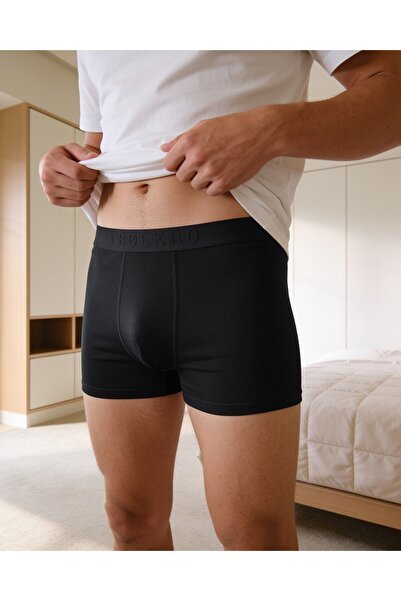 Bolero Erkek Bambu Boxer Siyah