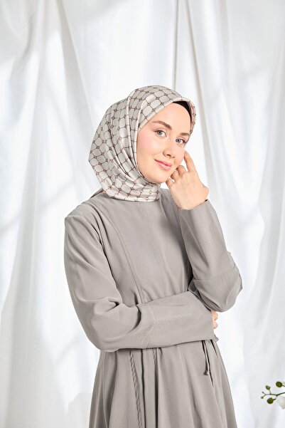 Silk Home Twill Silk Scarf Monogram Cream
