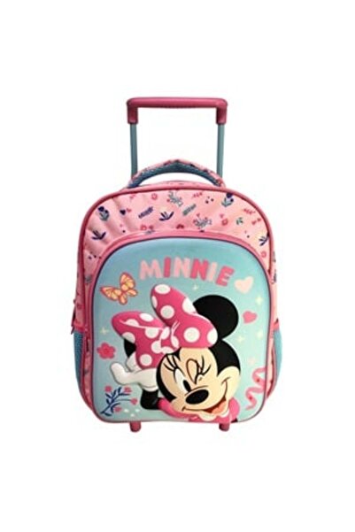 OEM Ghiozdan Troler Gradinita Roz Bleu cu Model 3D Minnie