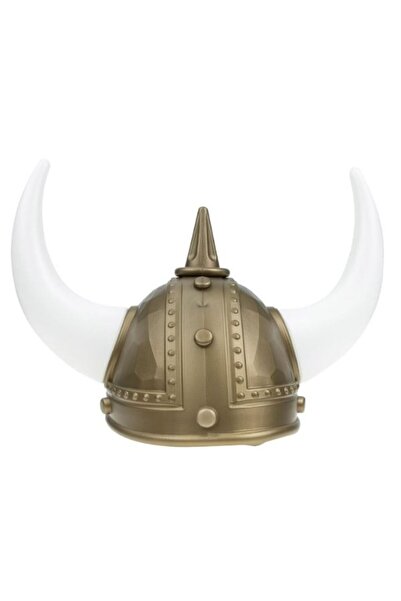 GÜMRÜK BEY Cască vikingă – Pălărie aurie cu coarne, accesoriu pentru petrecer...