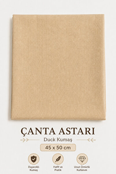 BD fold yarn Çanta Astarı Duck Kumaş 45x50 cm Hasır Renk Su Leke Tutmaz
