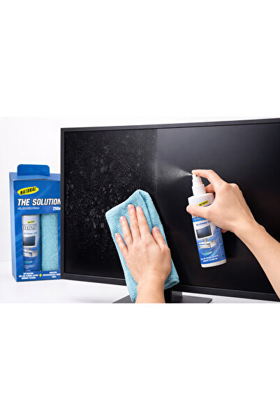 natural the solution Lcd, Led, Ekran, Cam, Krom, Tablet, Bilgisayar, Televizyon, Cep Telefonu, Gözlük, Kamera, Koruyucu Ve Parlatıcı Doğal Temizleme, Temizleyici, Temizlik Seti – 250 ML 5 adet