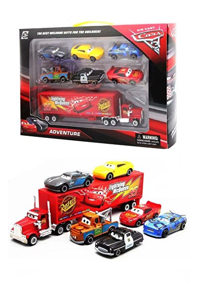 Disney Pixar Lightning McQueen Mack Truck & 6 Die-Cast Cars Toy Set – Pixar C...