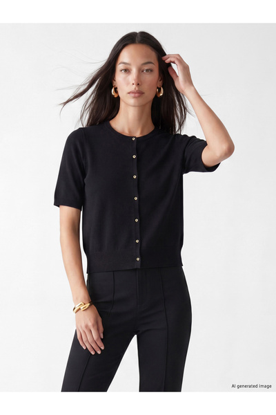 LC Waikiki Cardigan tricotat de damă cu guler rotund
