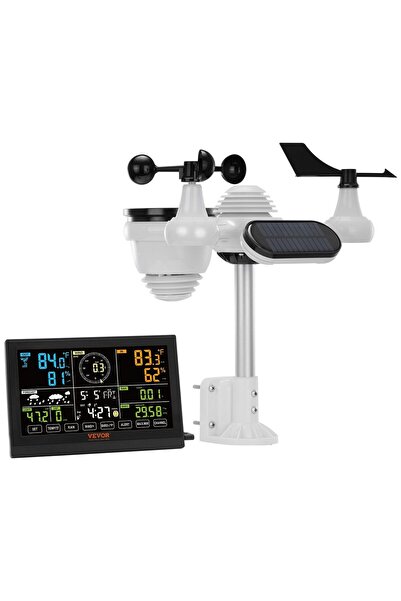 VEVOR Statie meteo wireless 7 in 1, afisaj color 7,5 inchi, interior/exterior...