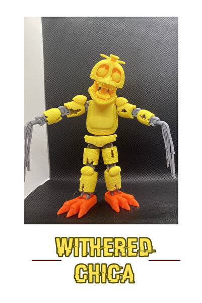 Modellio3D Five Nights At Freddy's Withered Chica Eklemli Figür (22 cm)