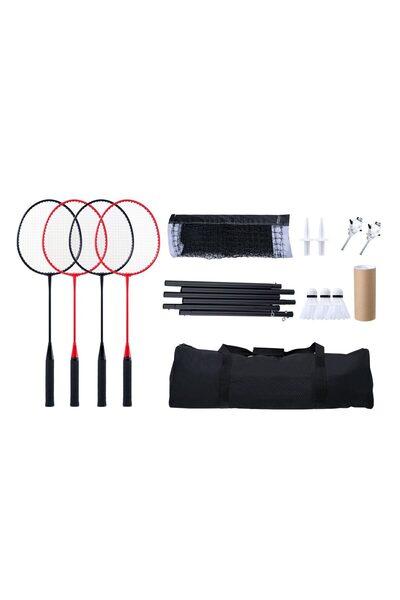 OEM Set badminton, volei, fileu, 4 x rachete, 3 x fluturasi, 6060x1550x1030 m...