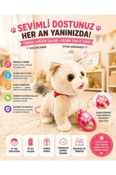 Magicway Cute Moving Sound-Creating Cat and Dog Toy – Walking, Musical, Sound...