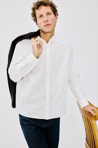 DeFacto Relax Fit Buttoned Collar Cotton Long Sleeve Shirt H4845Ax26Au