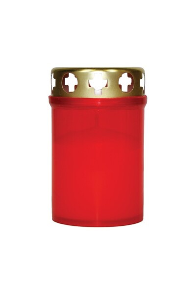 LCA Set 10 x Candela cu Capac Rosu, 20 Ore