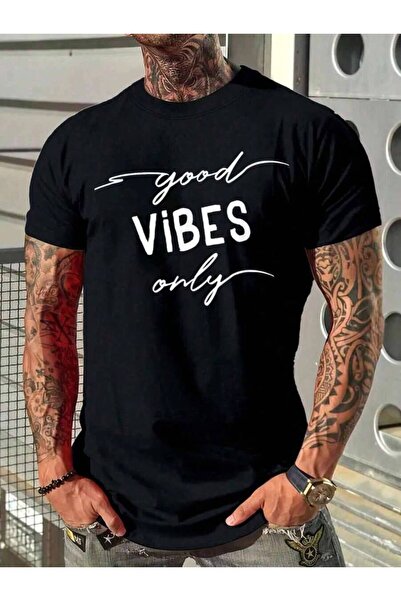 25W 100% Cotton Good Vibes Only TShirt Cool Summer Vacation Women Top T-Shirt...
