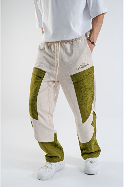 Gerusta Men's Comfortable Loose-Fitting Elastic Waist Design Trousers