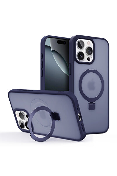 Choice61 iPhone17 Pro Purple Matte Metal Ring Magnetic Phone Case for Magsafe...