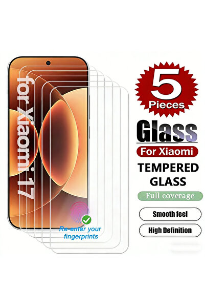 Choice6 High Definition 2 pieces Xiaomi 17 1-5pcs HD Fingerprint Unlock Scree...