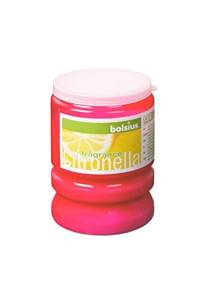 Bolsius Set 4 x Lumanare Citronella in Pahar de Plastic Party Bolsius, Roz