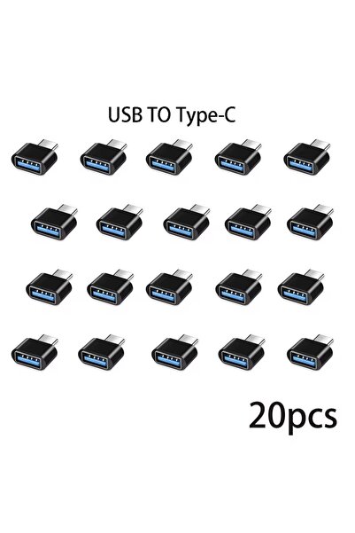 Choice3 Black 20pcs Mini Type C to USB Adapter 3.0 USB-C Male OTG A Female Da...