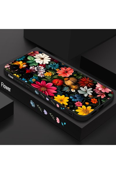 Choice83 Galaxy A17 B319 Black Flower Pattern Phone Case For S24 S25 FE S26 S...