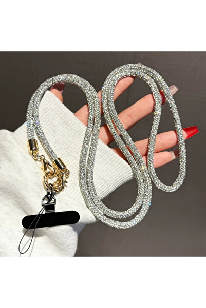 Choice1 WHITE Luxury Rhinestone Phone Lanyard Crossbody Chain Durable Anti-Lo...