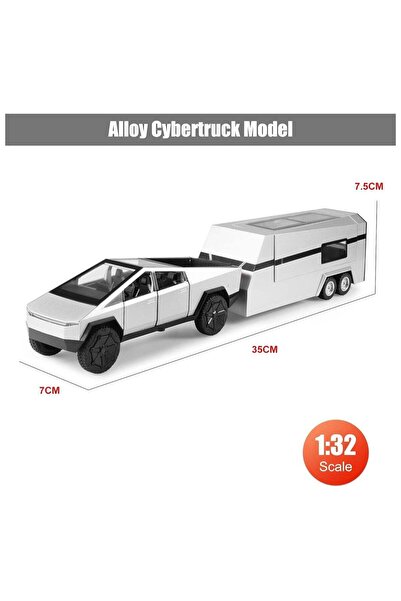 REZZOSS NEW 1/32 Pickup Truck and Trailer Toys with Light and Pull Back, Allo...