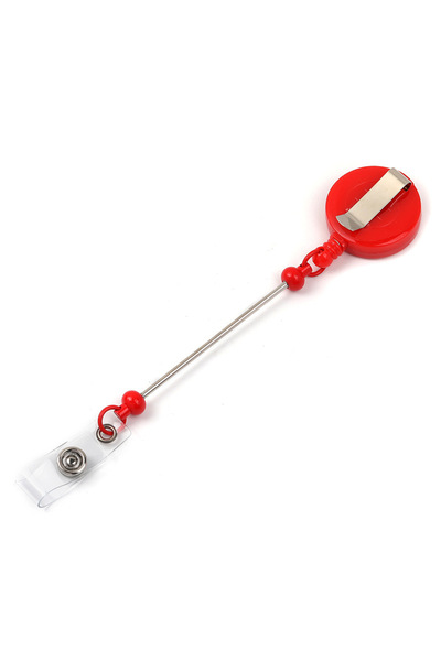Choice Red 1-3 Pcs Beadable Badge Reels with Bar Retractable Beaded Holder Cl...