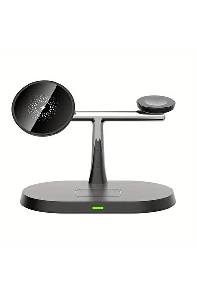 Choice1 VIKEFON Black 3 IN 1 Magnetic Desktop Wireless Charger For Magsafe iP...