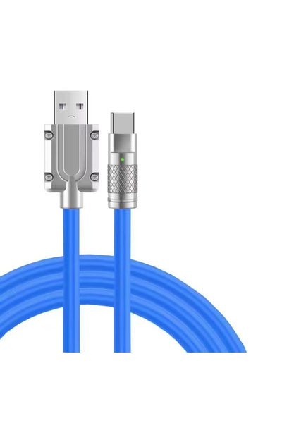 Choice6 2M Blue New 120W Super Fast Charge Type-C Liquid Silicone Cable Quick...