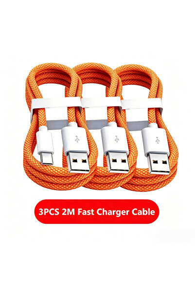 choice2 1m 3 PCS-2 M 3PCS USB A Cable to USB C 240W Fast Charging Charger Cab...