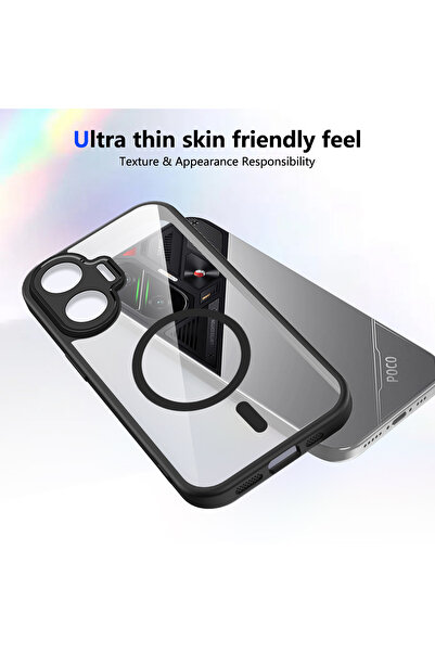 Choice1 Poco F7 black Luxury Magnetic Phone Case For Pooc F7 Wireless Chargin...
