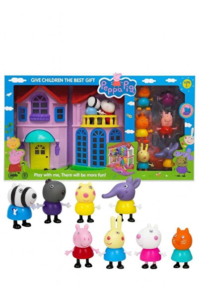 Peppa Pig Peppa Kids Toy Family House Set – 8 Family Members Pretend Play Fig...