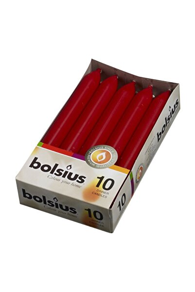 Bolsius Set 2 x 10 Lumanare Cilindrica Burgund