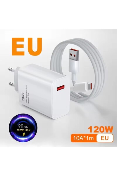 Choice 120W EU Charger For 14T 13 Pro 120W Charger Turbo Fast Charging EU/US ...