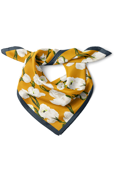 nehir eşarp Floral Patterned Scarf Bandana 50X50 cm