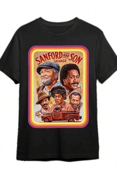 9JY Sanford And Son Art Men'S Graphic T-Shirt, 100% Cotton Fabric, Crew Neck,...