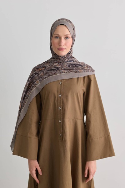 Modakaşmir Ahen Desen Liva Modal Kraş Shawl